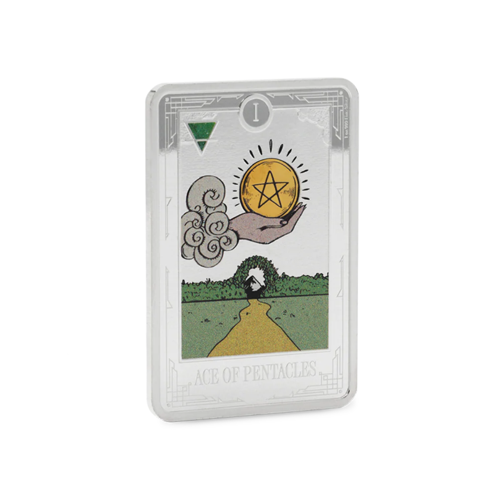 Tarot Cards - Ace of Pentacles 1oz Silver Coin
