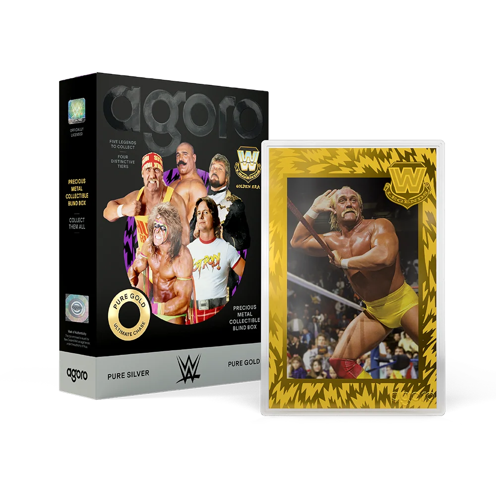 WWE Golden Era Legends Blind Box 5g Silver Collectible Foil, packaging
