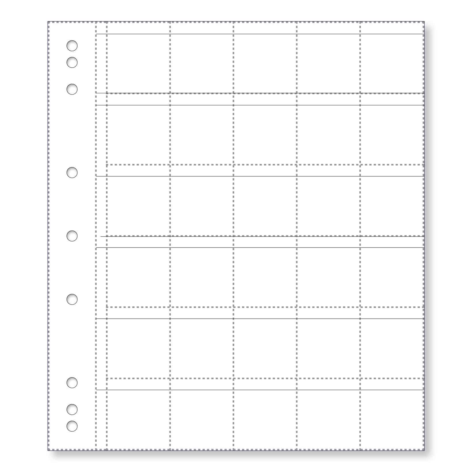 Renniks Coin Album Plastic Refill Pages 30 Pockets (Pack of 10)