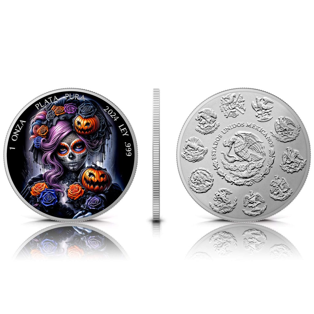 Dia de los Muertos Black Halloween 2024 Liberad 1oz Silver Coin
