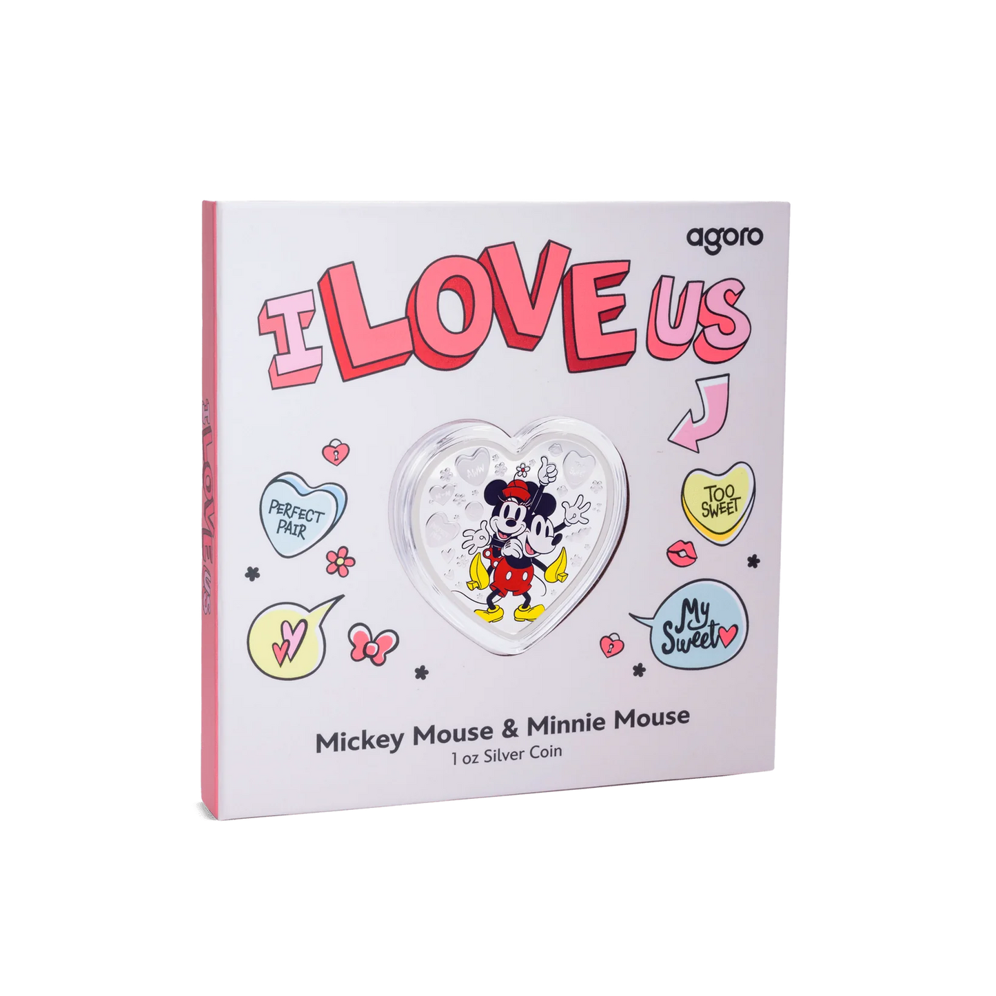 Disney I Love Us Mickey Mouse and Minnie Mouse 1oz Silver Coin