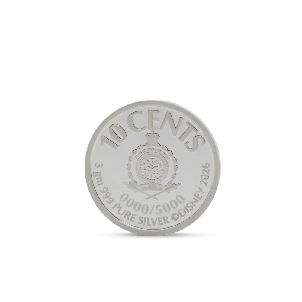 Disney Ducktales Scrooge McDuck - Lucky #1 Dime 3gm Silver Coin