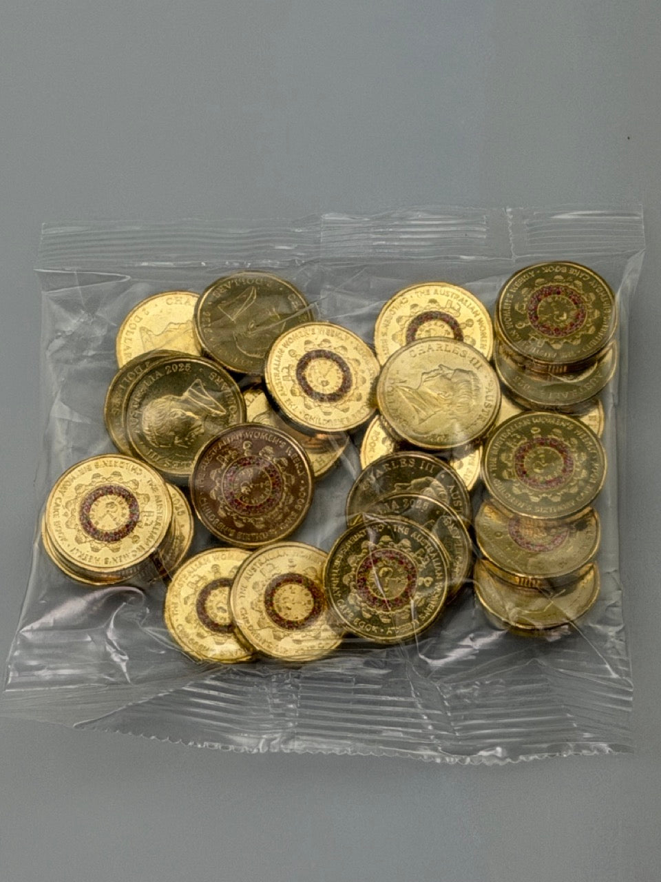 AWW Birthday Cake 10 Coin in Cards & 25 $2 Coloured Coins in Sachet Bundle