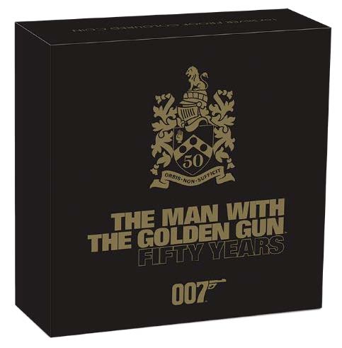 James Bond The Man With The Golden Gun 50th Anniversary 2024 1oz Silver Proof Coloured Coin