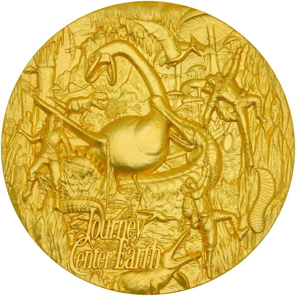 Journey to the Center of the Earth 2026 Cameroon 3oz Gilded Silver Coin