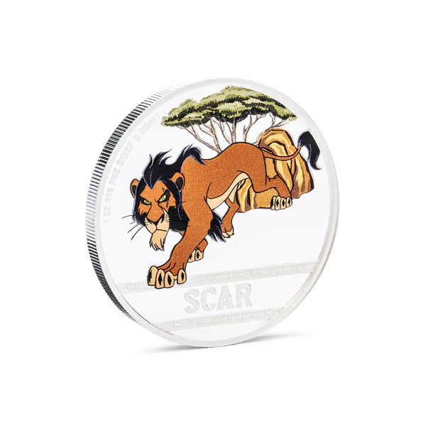 Disney The Lion King 30th Anniversary Scar Coin 1oz Silver Coin