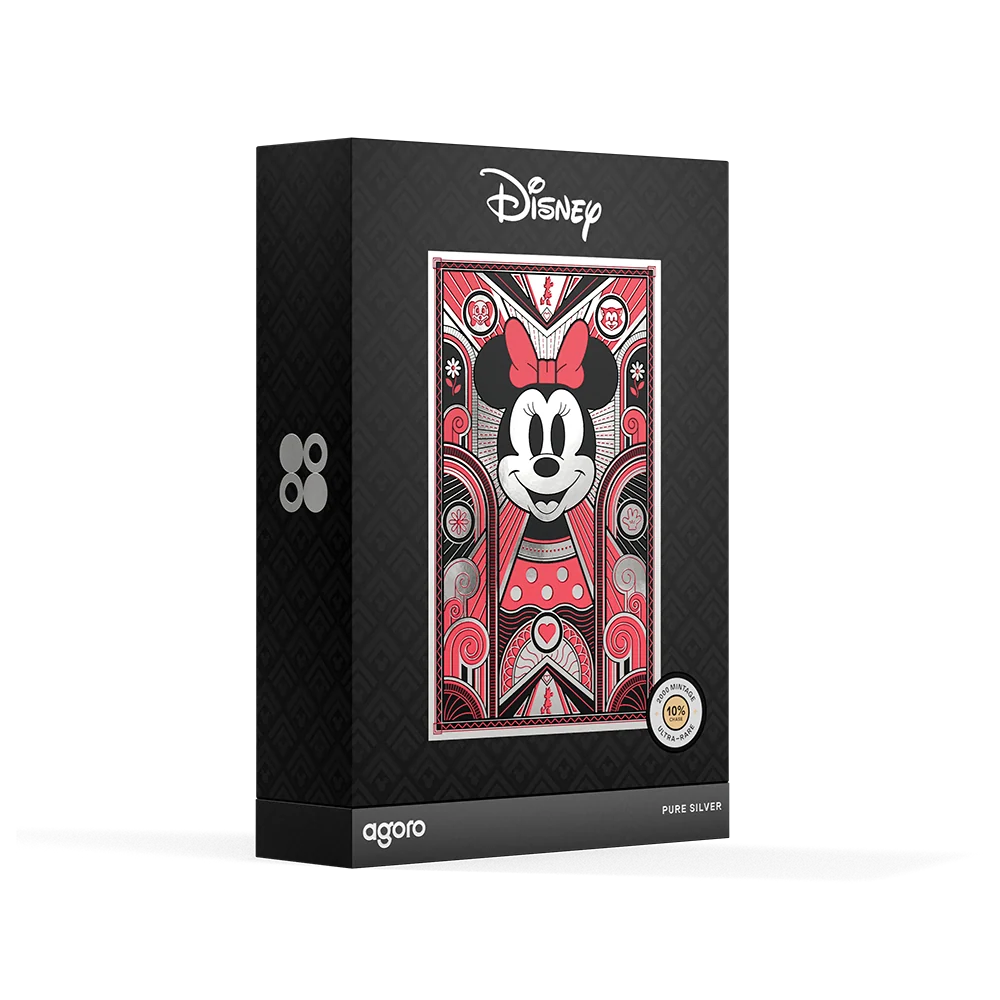 Minnie Mouse Art Deco 5g Silver Collectible Foil