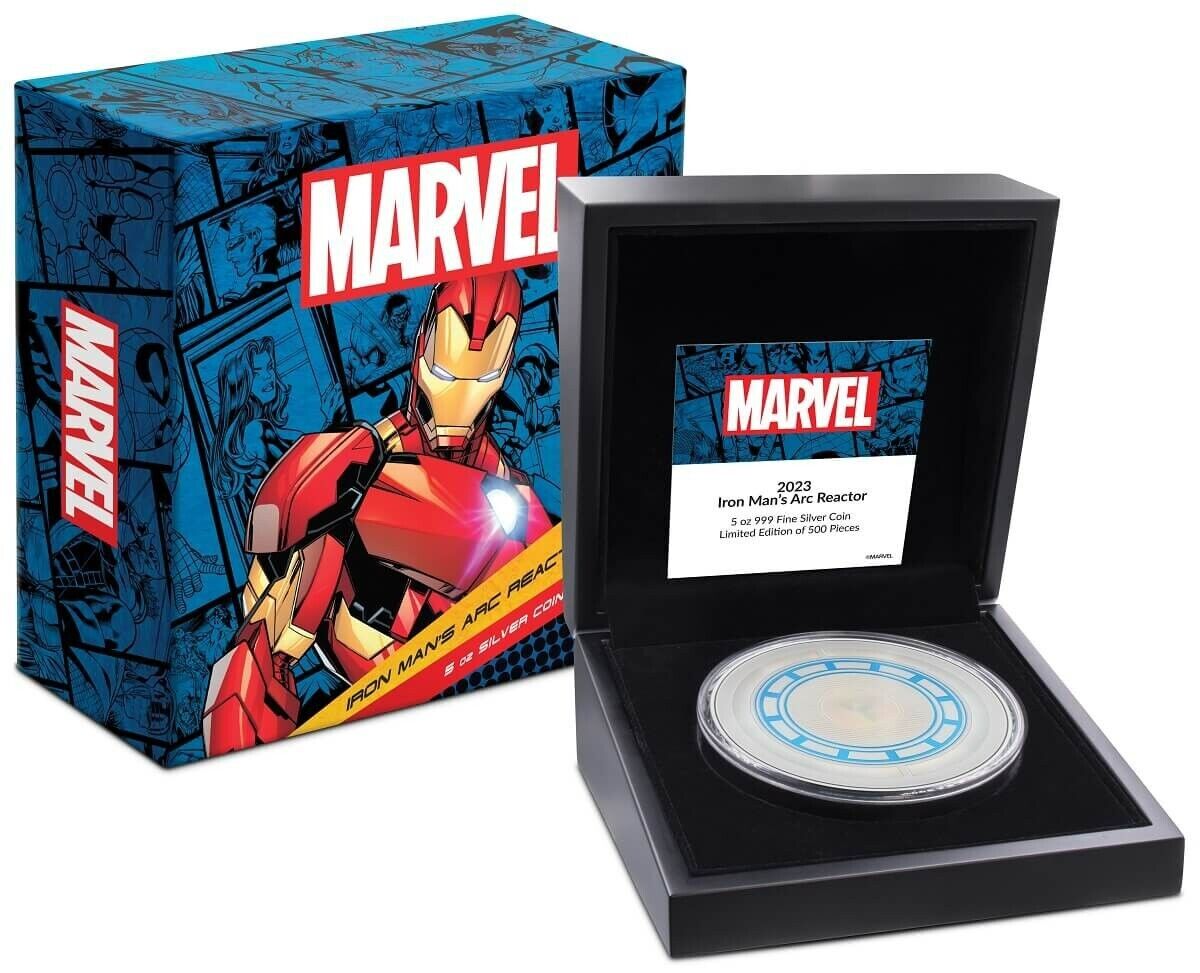 Marvel Iron Man Arc Reactor 5oz Silver