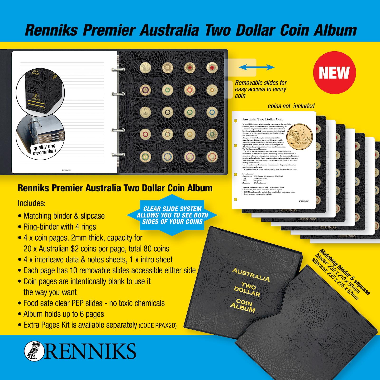 Renniks Premier Australia Two Dollar Coin Album