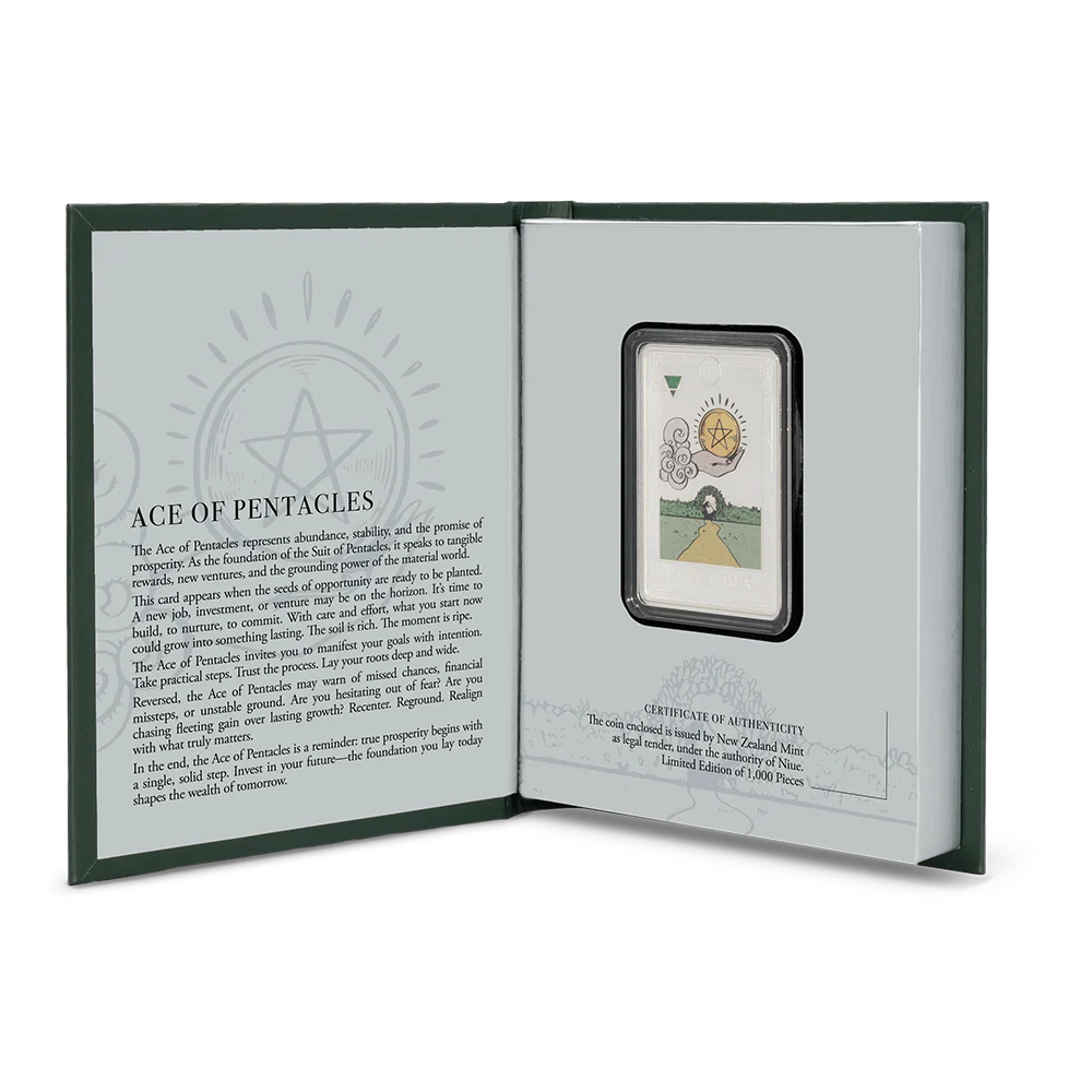 Tarot Cards - Ace of Pentacles 1oz Silver Coin