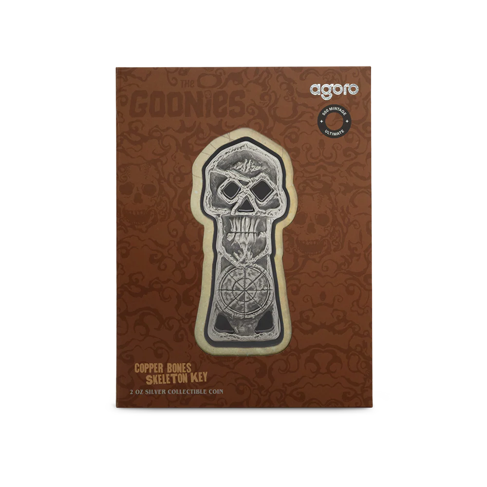 The Goonies - Copper Bones Skeleton Key 2oz Silver Coin