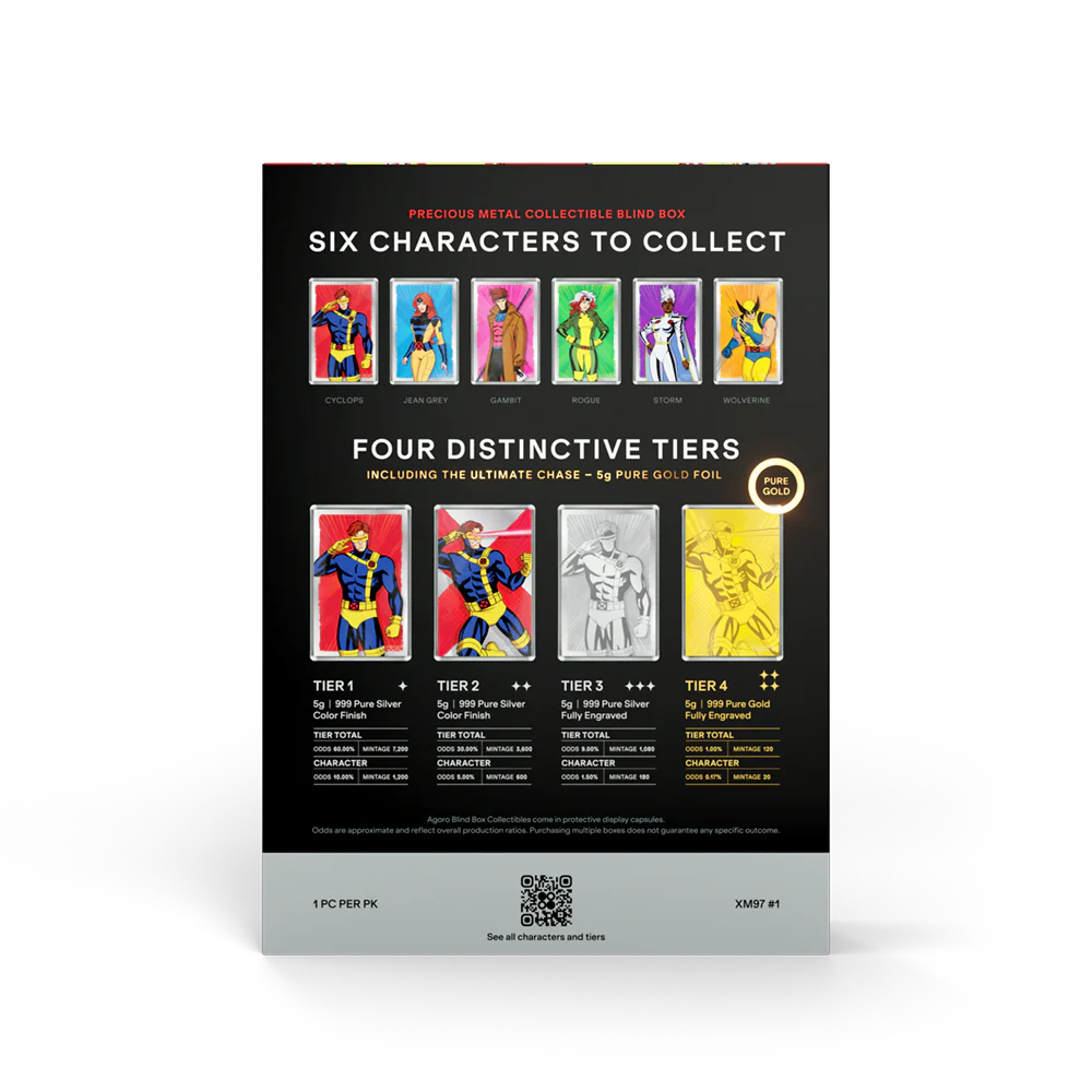 Marvel X-Men 97' Heroes Blind Box 5g Foil Blind Box