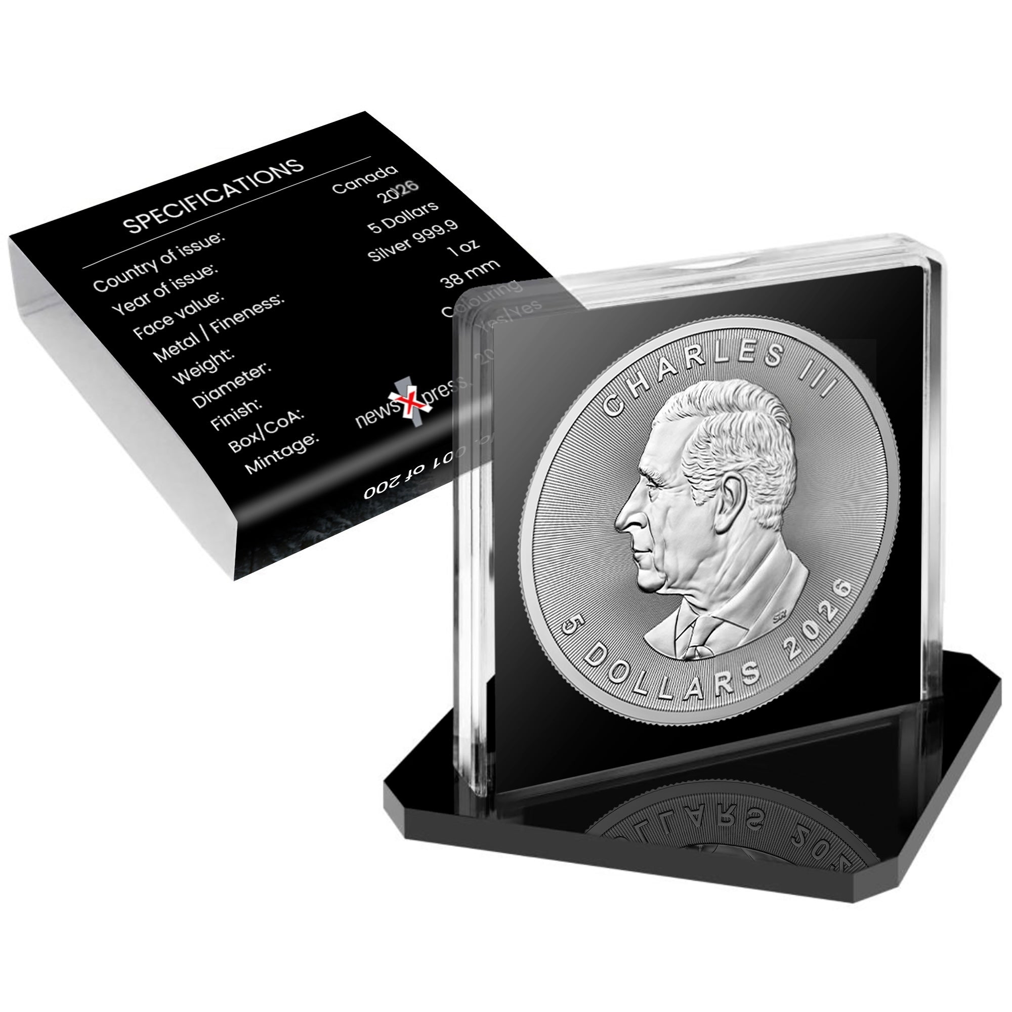 Sweat Bee 2026 Canada Maple Leaf 1oz Silver Coin