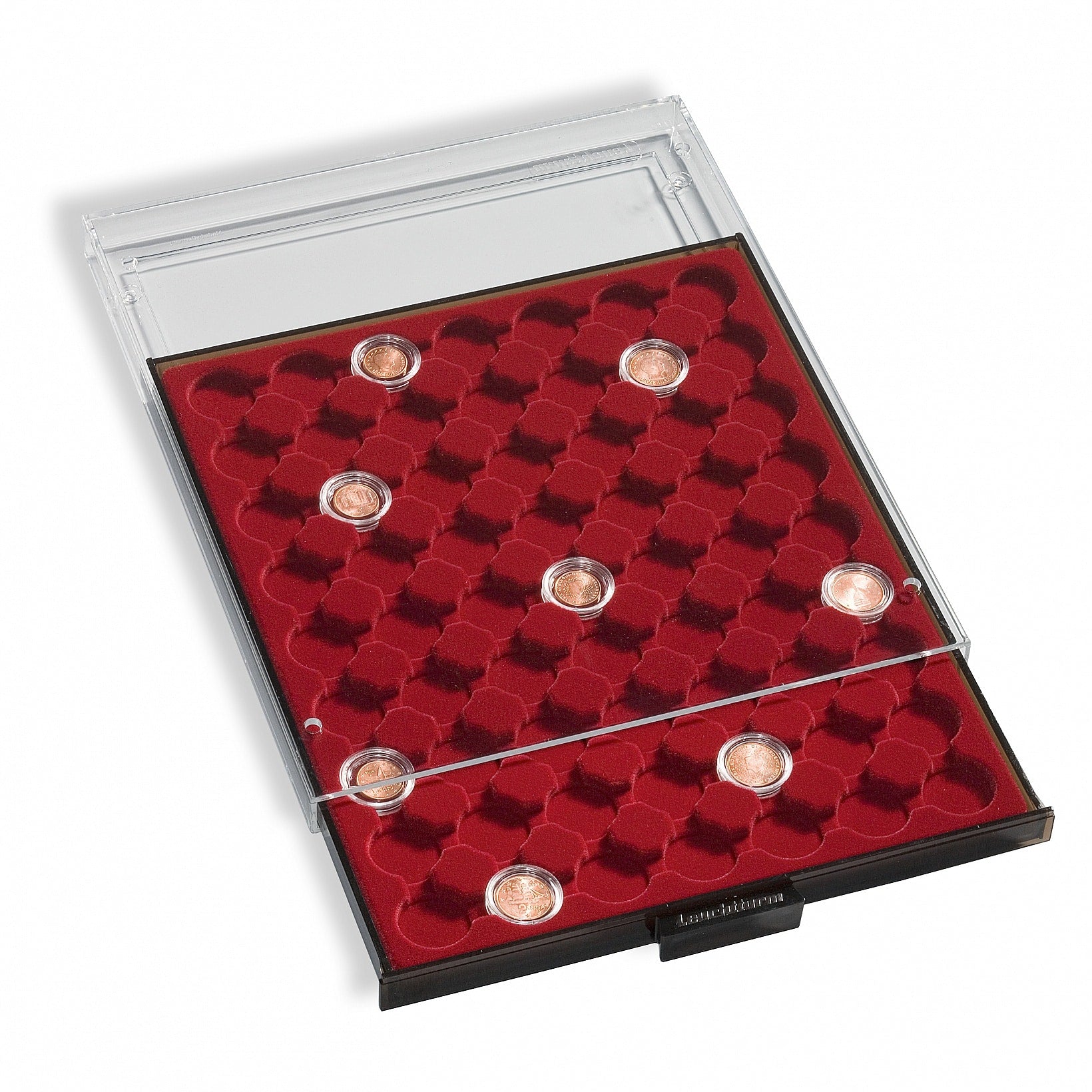 Lighthouse Coin Box 48 Round Capsule Spaces 21.5mm