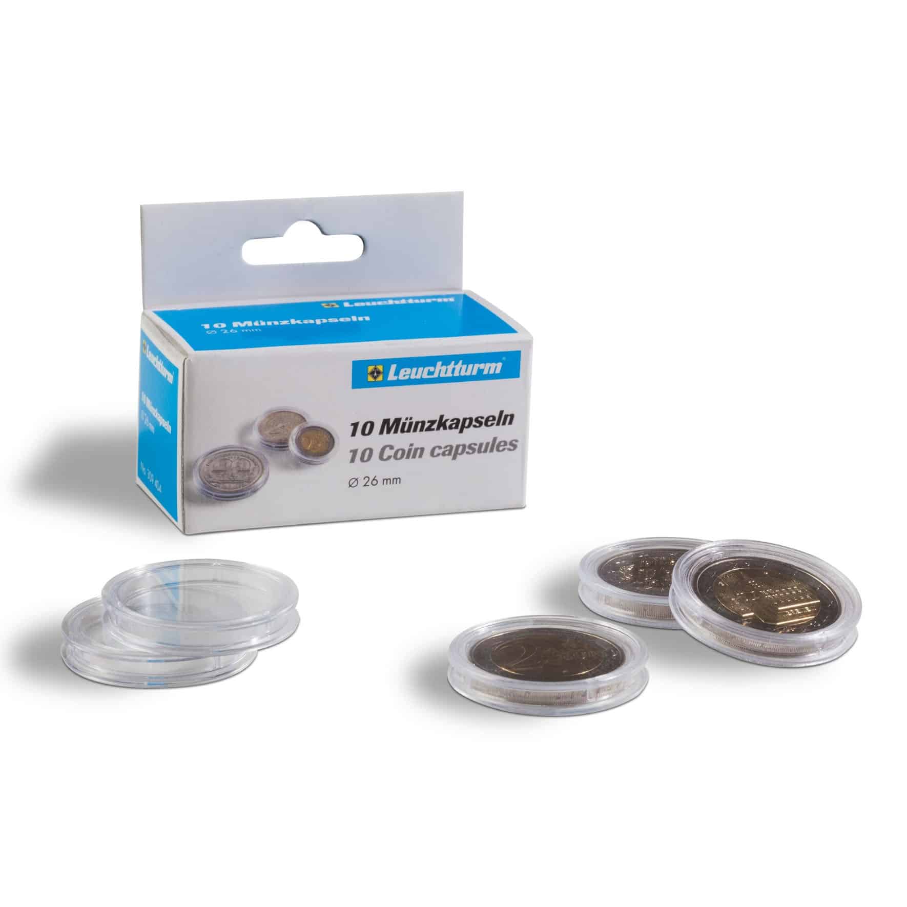 Lighthouse Round Coin Capsule 21mm (Pack of 10)