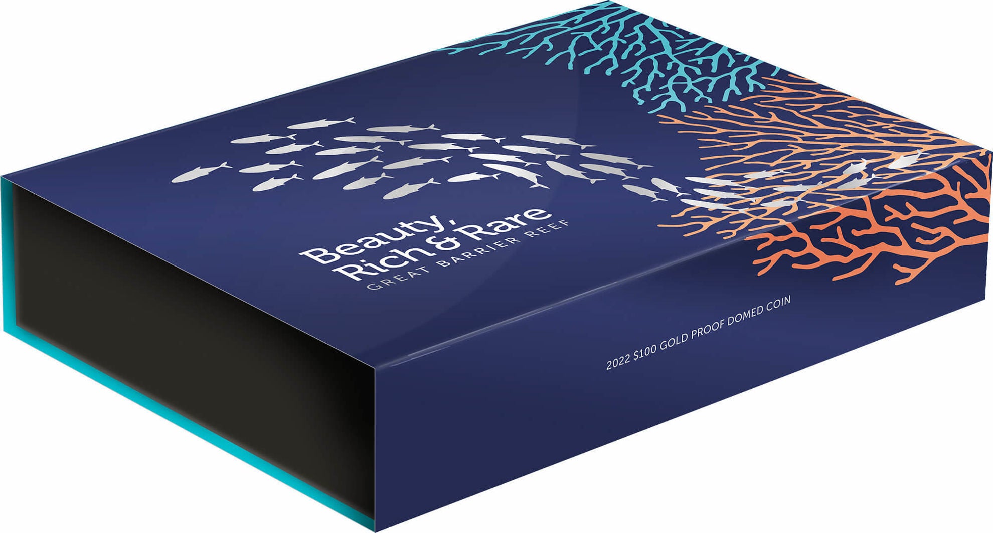 Beauty, Rich & Rare – Great Barrier Reef 2022 $100 Gold Coloured Proof Domed Coin