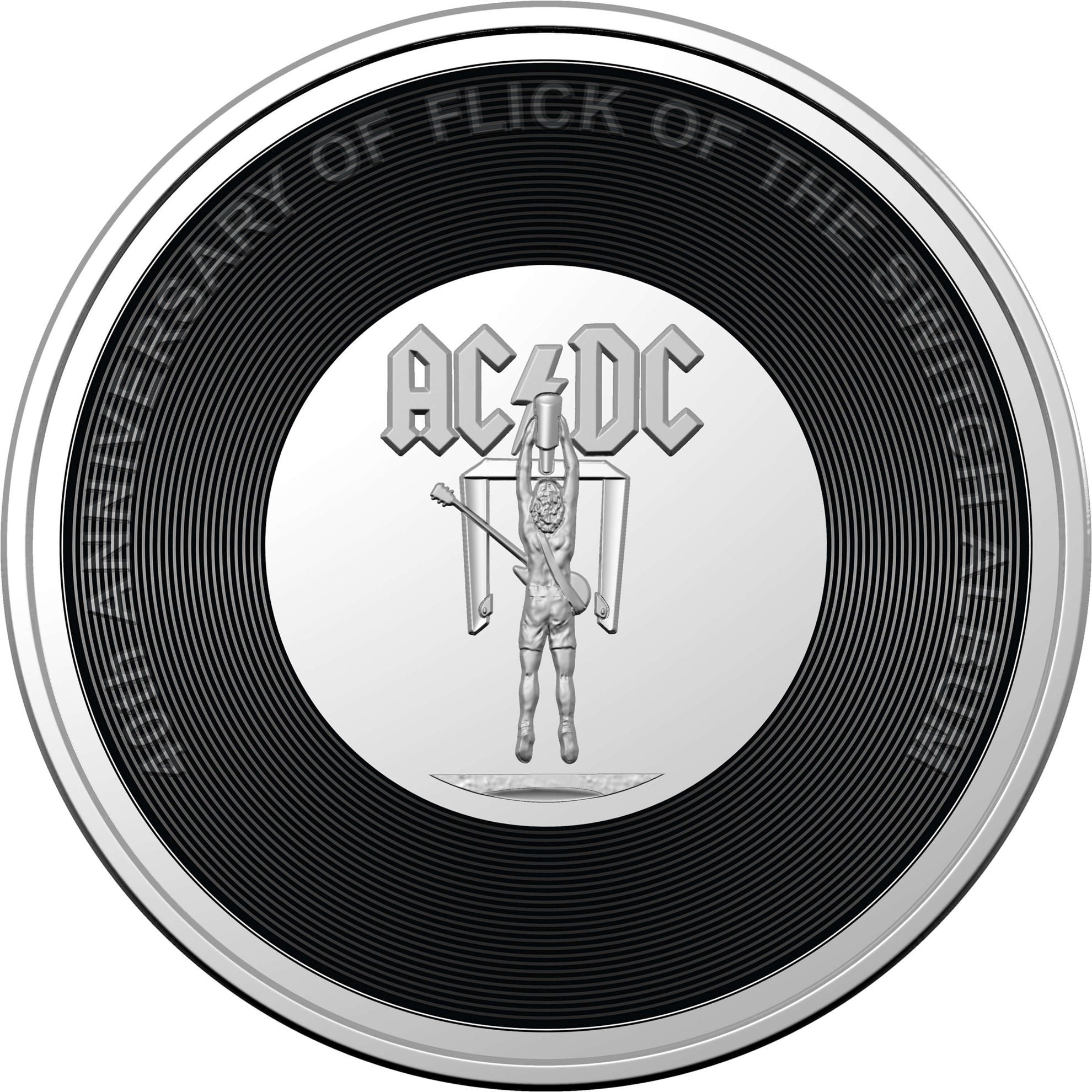 AC/DC - 20c Coloured Uncirculated 40th anniversary of Flick The Switch 2023