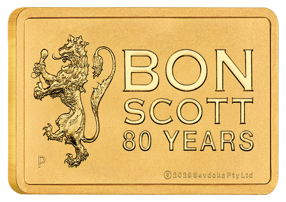 Bon Scott 80th Birthday 1g Gold Minted Bar – The Perth Mint Marks a Rock Milestone