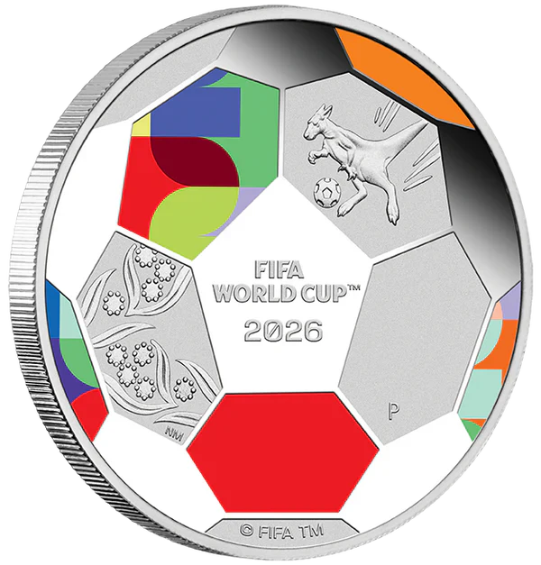 Out now: FIFA World Cup 2026 Half-Ounce Silver Proof Coloured Coin