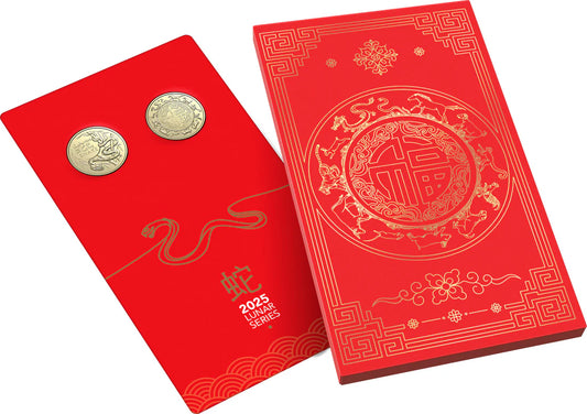 What a gift: Lunar Series Year of the Snake 2025 $1 Uncirculated 2 Coin Set