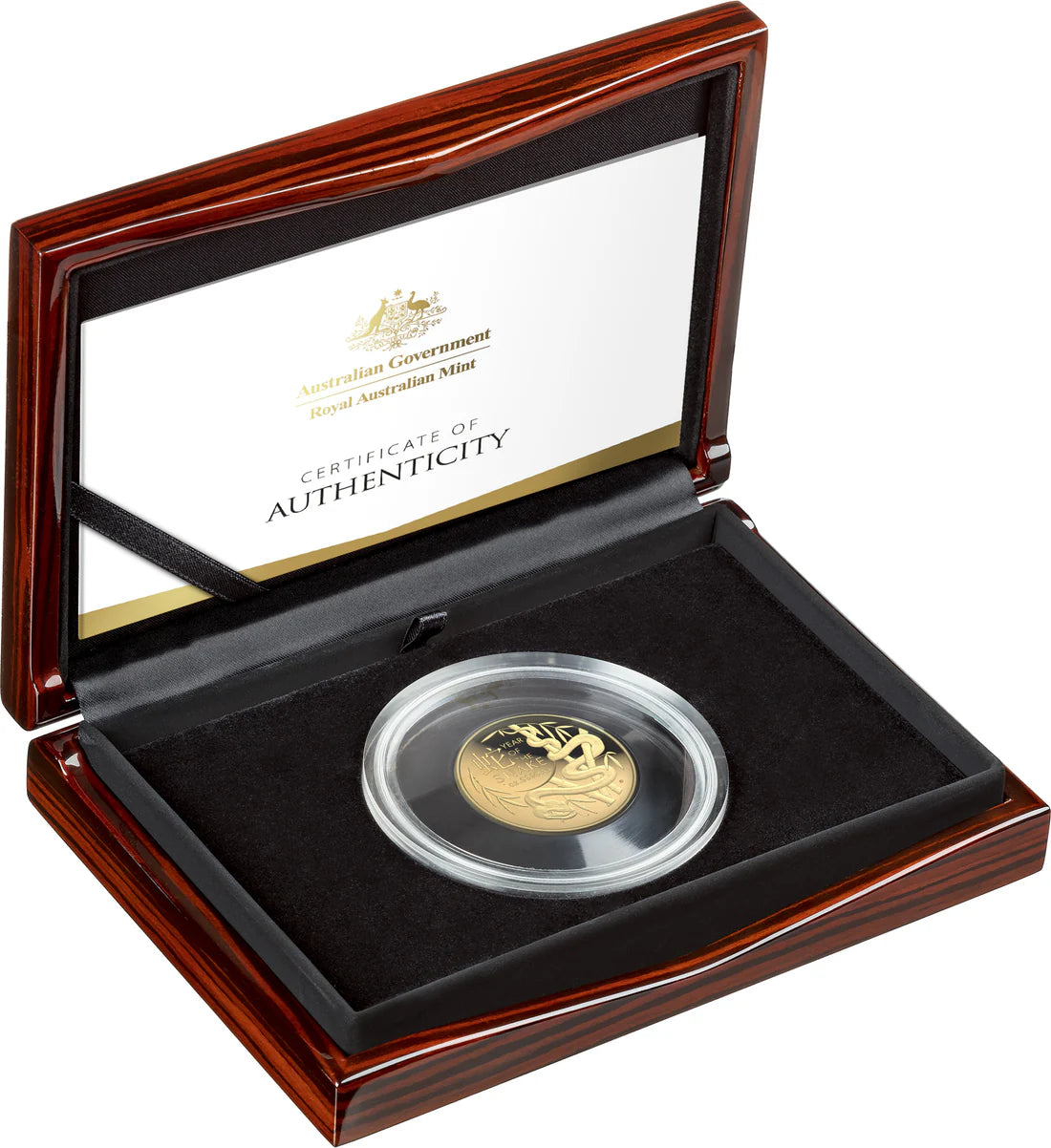 Lunar Series Year of the Snake 2025 $100 1 oz Gold Proof Domed Coin ...