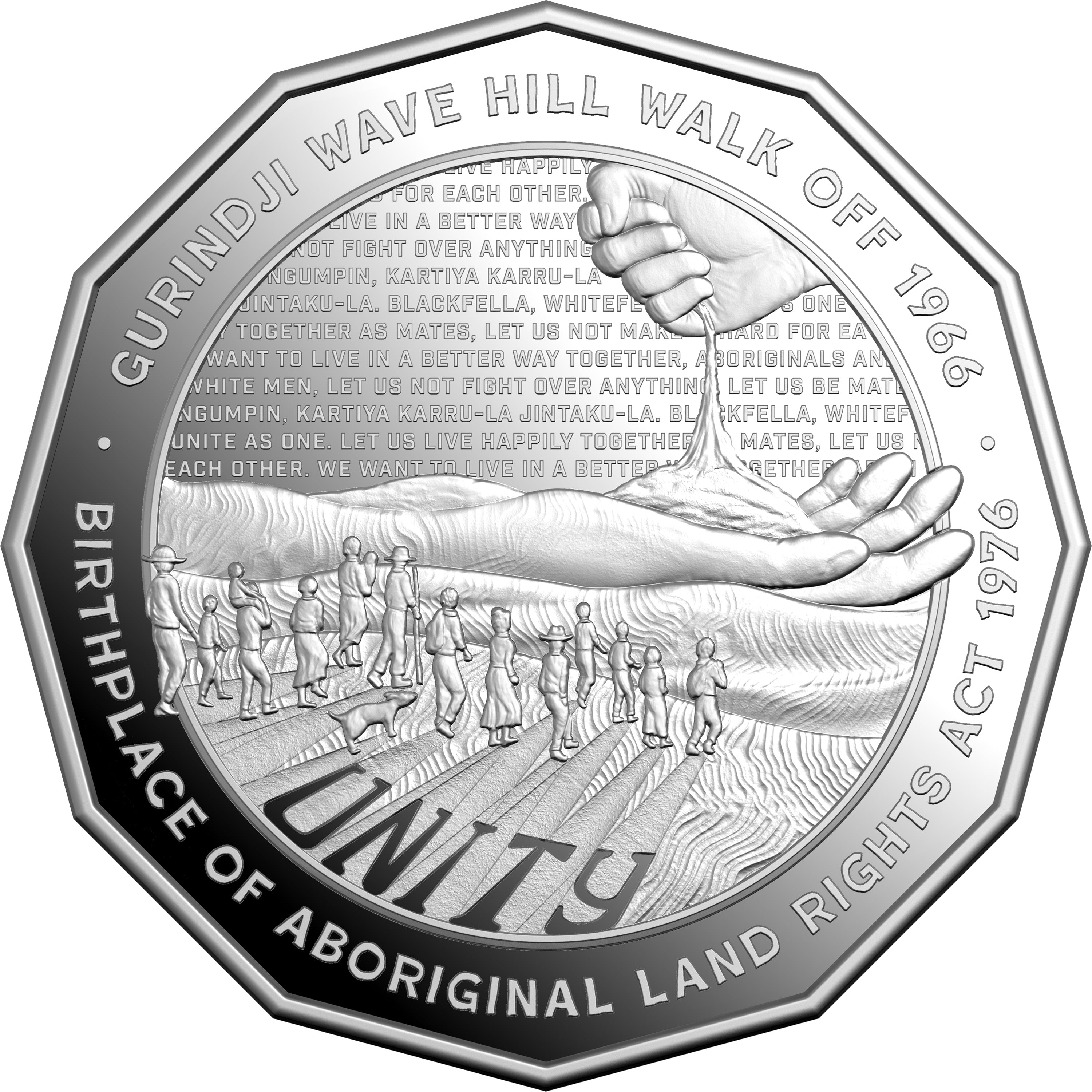 A moment in our history: the Unity Wave Hill Walk Off 2026 50c Silver Proof Coin