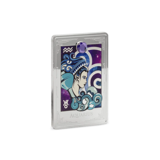 Out now: Star Signs of the Zodiac Aquarius 2oz Silver Coin