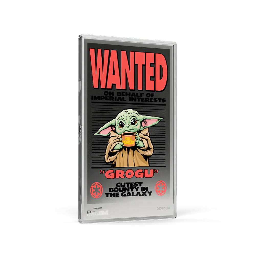 Secure Your Bounty: The Mandalorian Wanted Grogu Silver Collectible