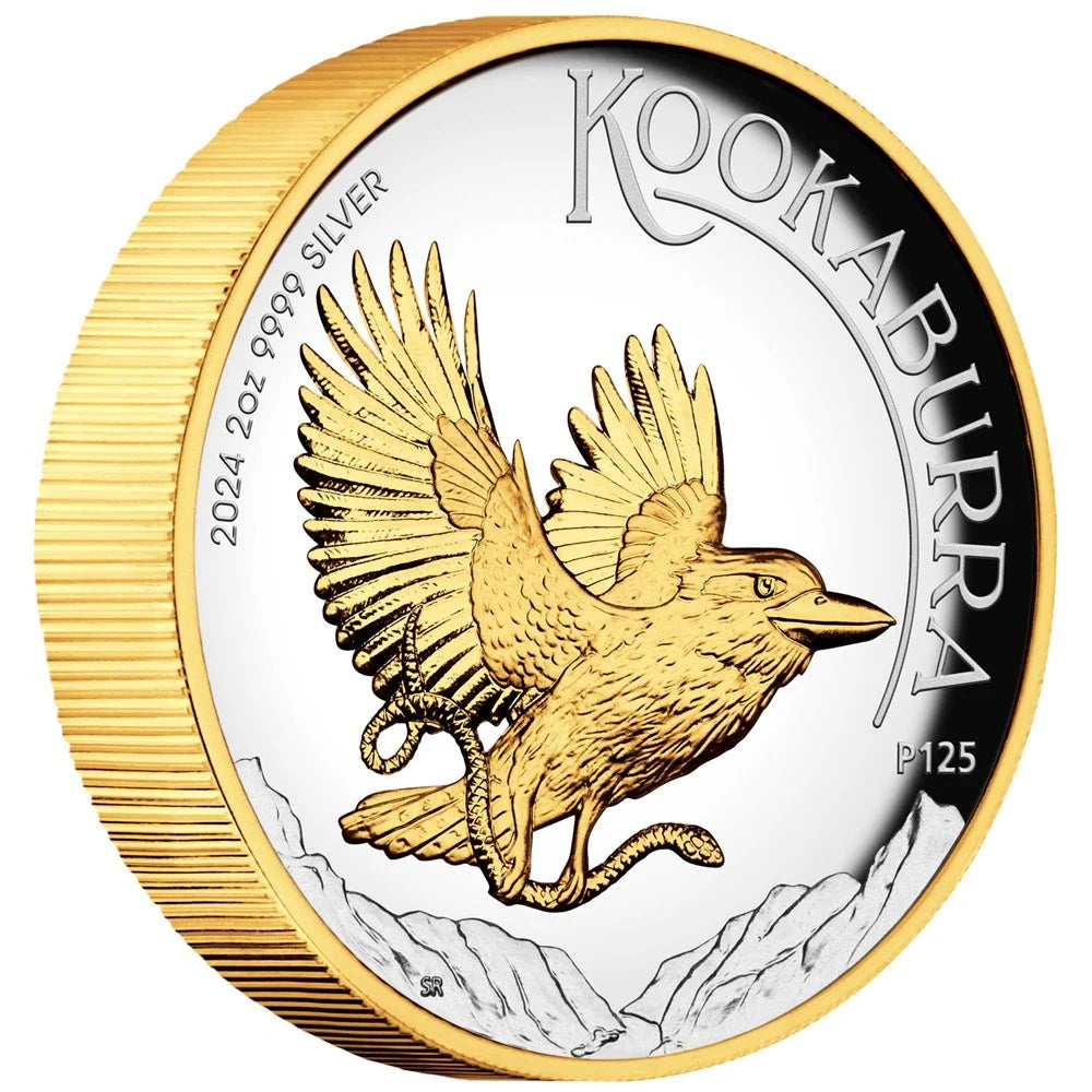 Australian Kookaburra 2024 2oz Silver Proof High Relief Incused Coin