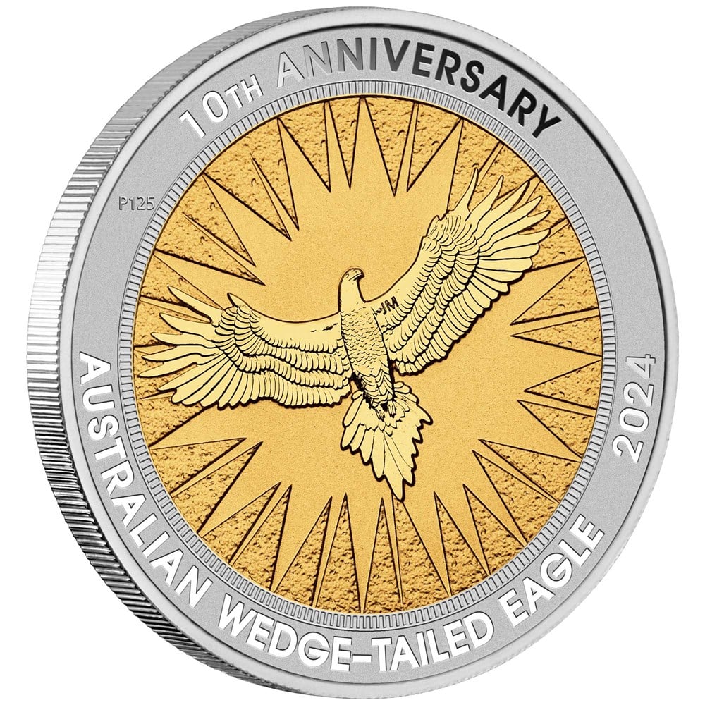 Australian Wedge-tailed Eagle 10th Anniversary 2024 1.5oz Bi-Metal Proof Coin