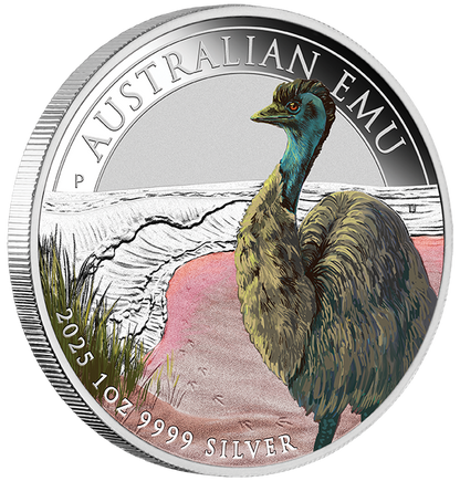 Australian Emu 2025 1oz Silver Coloured Coin