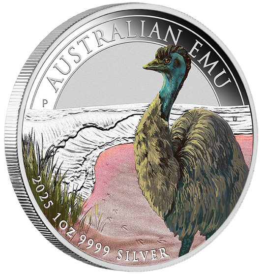 Australian Emu 2025 1oz Silver Coloured Coin