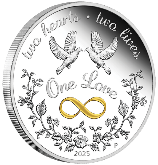 One Love 2025 1oz Silver Proof Coloured Coin