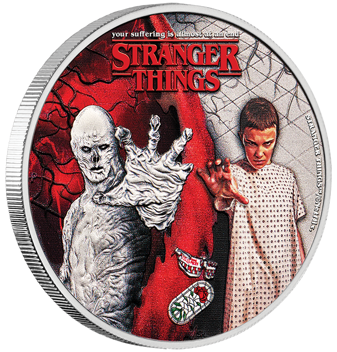 Stranger Things - Eleven + Vecna 2026 1/2oz Silver Coloured Coin