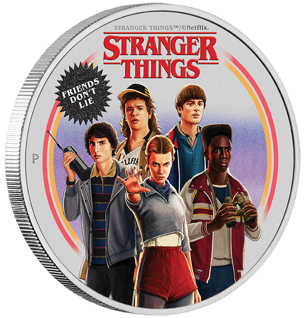 Stranger Things - Friends Don't Lie 2026 1oz Silver Coloured Coin