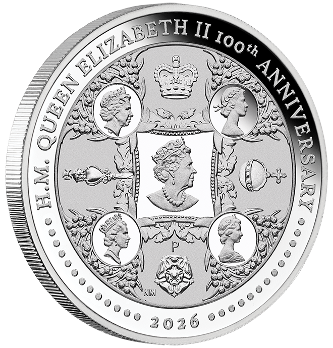 H.M. Queen Elizabeth II 100th Anniversary 2026 1oz Silver Proof Coin