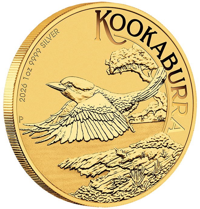Australian Kookaburra Perth Stamp and Coin Show 2026 1oz Silver Gold-Plated Coin in Card