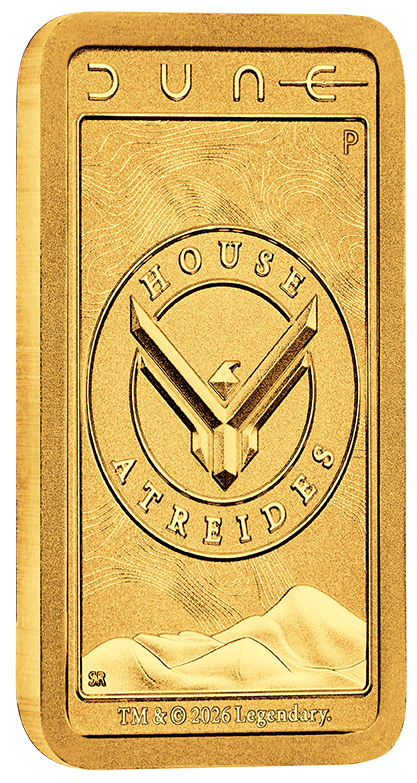 Dune - House Atreides 2026 1g Gold Minted Bar
