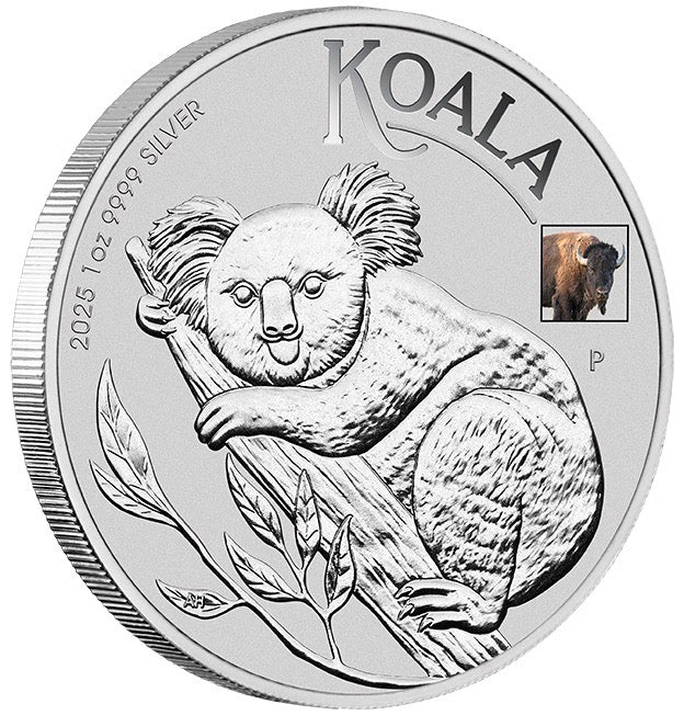 ANA Coin Show Special 2025 Australian Koala with Bison Privy 1oz Silver Coloured Coin