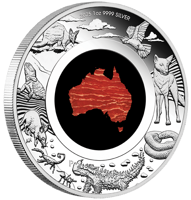 Great Southern Land 2025 1oz Silver Proof Snakeskin Jasper Coin