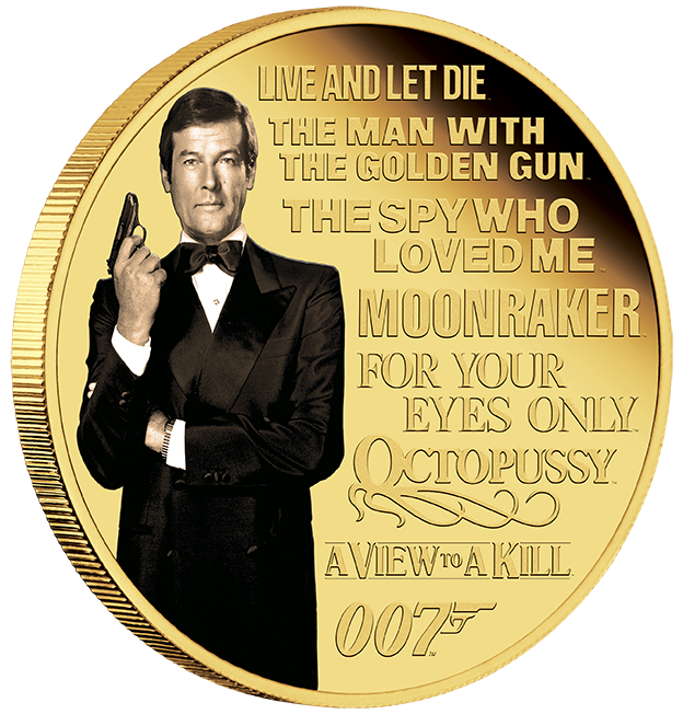 James Bond Roger Moore Silver Proof Eight-Coin Collection