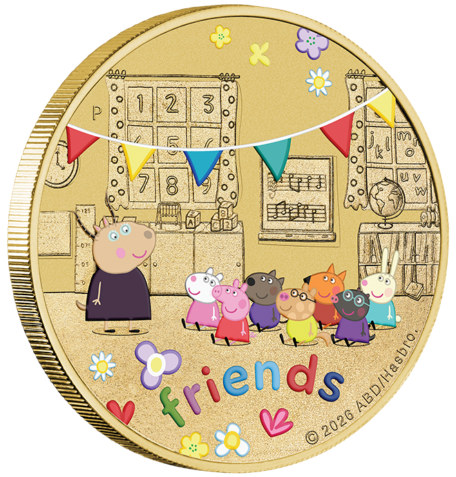 Peppa Pig - Friends 2026 Collector Coins in Cards (Three-Coin Set)