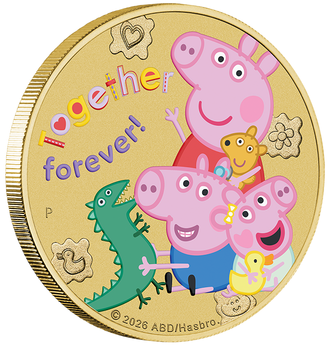 Peppa Pig - Together Forever 2026 Collector Coin in Card
