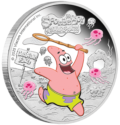 Spongebob Squarepants Patrick Star 2025 1oz Silver Proof Coloured Coin