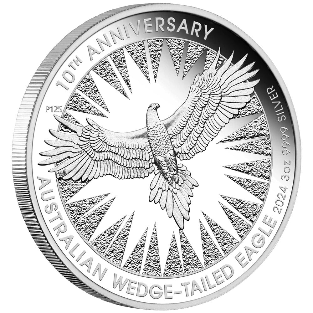 Australian Wedge-tailed Eagle 10th Anniversary 2024 3oz Silver Proof Coin