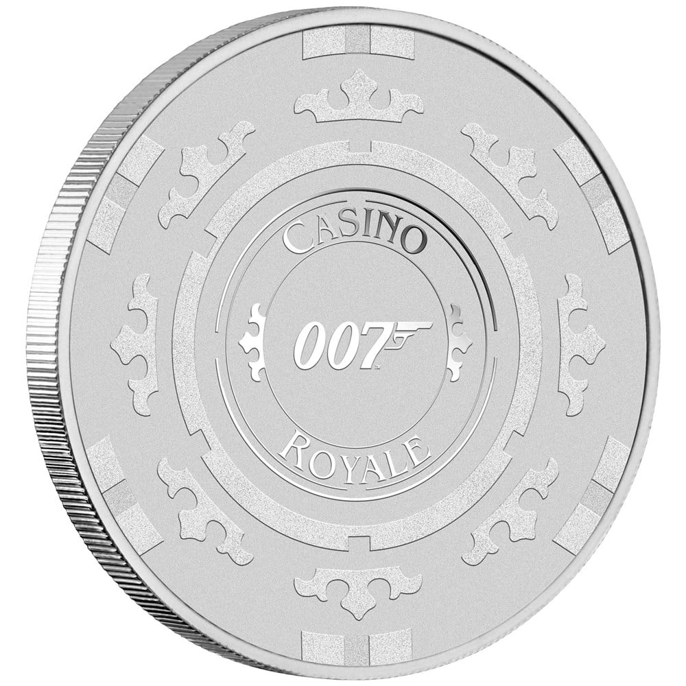 James Bond Casino Royale Casino Chip 2023 1oz Silver Coin in Card