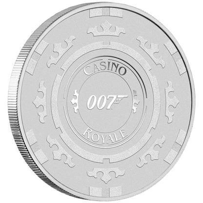 James Bond Casino Royale Casino Chip 2023 1oz Silver Coin in Card