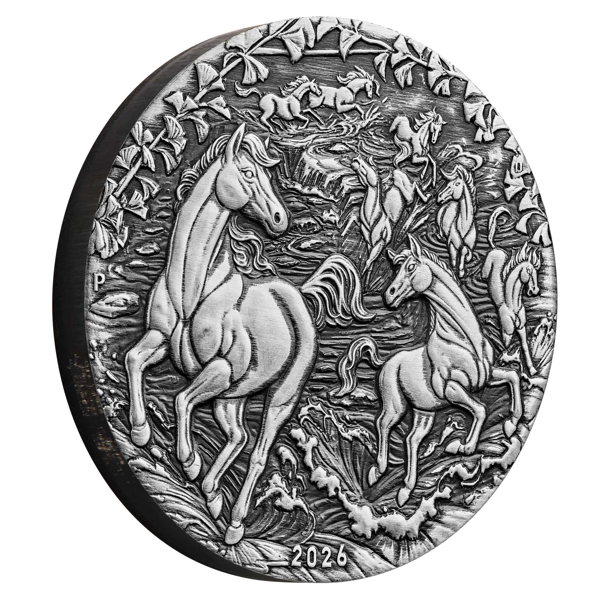 Australian Lunar Series III 2026 Year of the Horse 2oz Silver Antiqued Coin