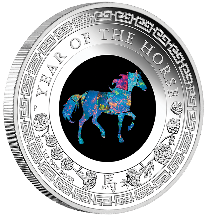 Australian Opal Lunar Series 2026 Year of the Horse 1oz Silver Proof Coin