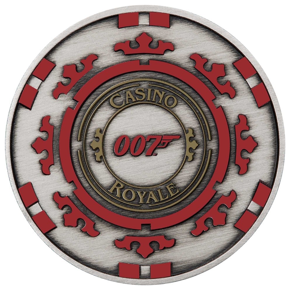 James Bond Casino Royale Casino Chip 2023 1oz Silver Antiqued Coloured Coin
